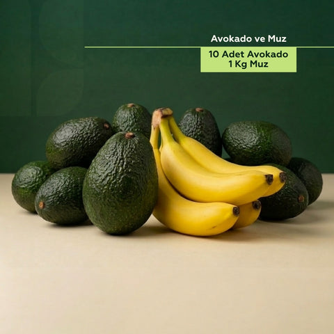 Avokado 10 Adet+1 Kg Muz
