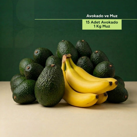 Avokado 15 Adet+1 Kg Muz