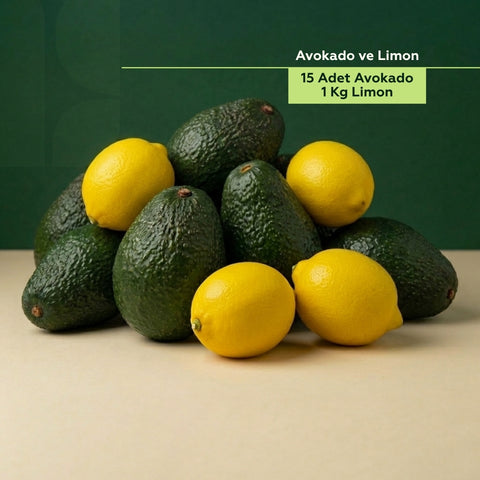 Avokado 15 Adet+ 1 Kg Limon
