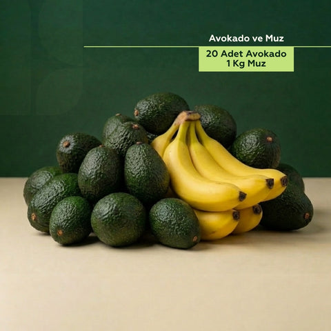 Avokado 20 Adet+1 Kg Muz