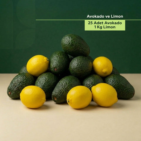 Avokado 25 Adet+ 1 Kg Limon
